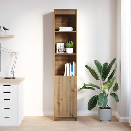 Highboard hantverksmässig ek 37,5x35x180 cm konstruerat trä