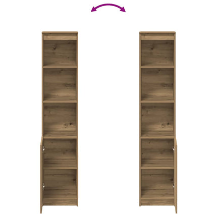 Highboard hantverksmässig ek 37,5x35x180 cm konstruerat trä