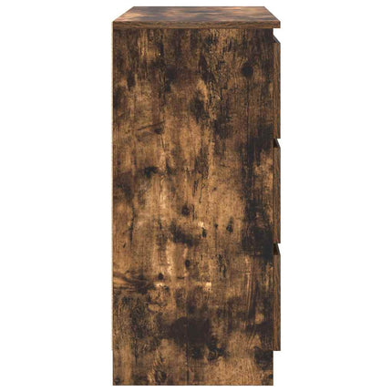 Skänk rökt ek 80x35x76 cm konstruerat trä