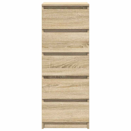 Skänk med lådor sonoma ek 37,5x35x99 cm konstruerat trä