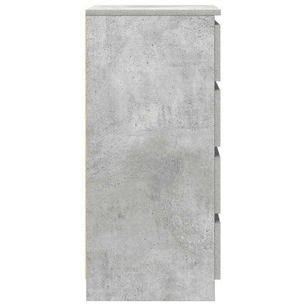 Skänk med lådor betonggrå 37,5x35x99 cm konstruerat trä