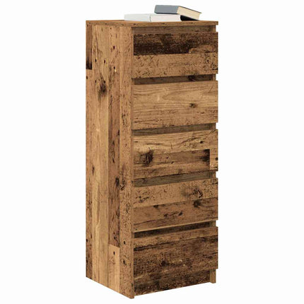 Skänk med lådor gammalt trä 37,5x35x99 cm konstruerat trä