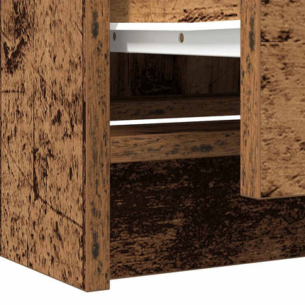 TV-bänk gammalt trä 40x35x54 cm konstruerat trä