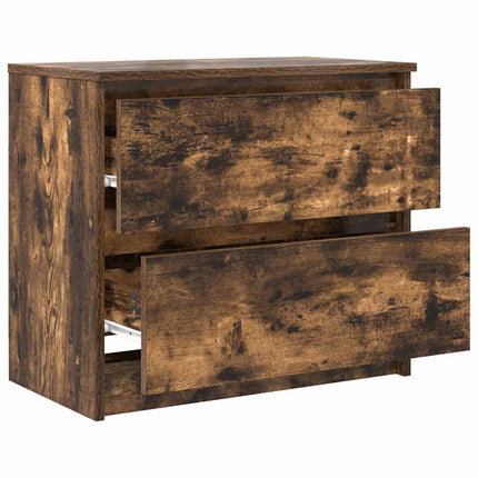 TV-bänk rökt ek 60x35x54 cm konstruerat trä
