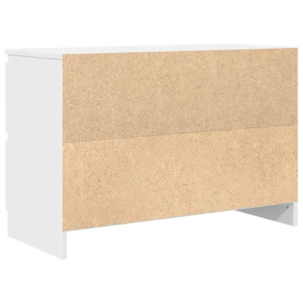 TV-bänk vit 80x35x54 cm konstruerat trä