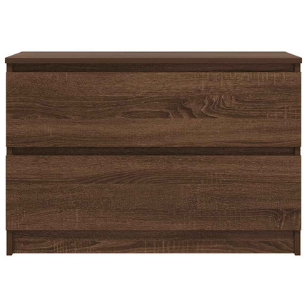 TV-bänk brun ek 80x35x54 cm konstruerat trä