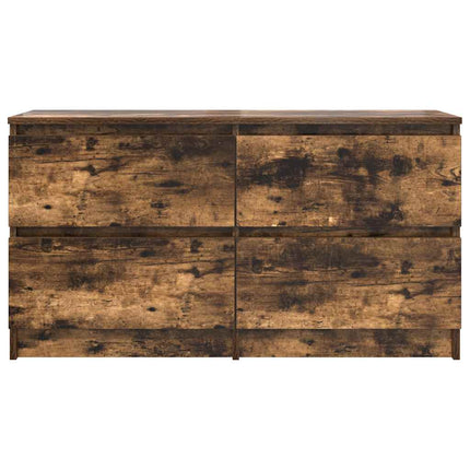 TV-bänk rökt ek 100x35x54 cm konstruerat trä