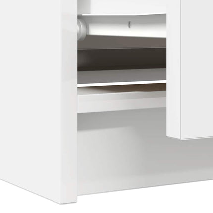 TV-bänk vit 100x35x54 cm konstruerat trä