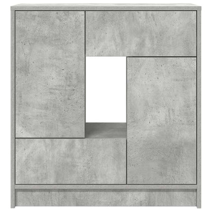 Skänk med lådor och dörrar betonggrå 70,5x34x74,5 cm