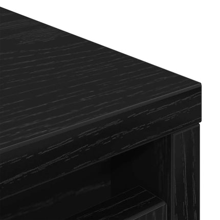 Skoskåp svart ek 29,5x34x76 cm konstruerat trä