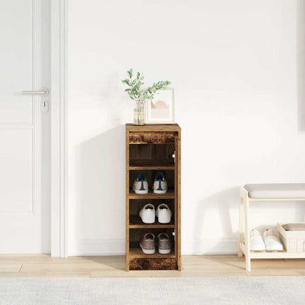 Skoskåp gammalt trä 29,5x34x76 cm konstruerat trä