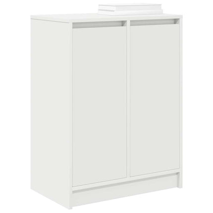 Skoskåp vit 57x34x76 cm konstruerat trä