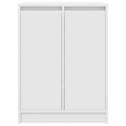 Skoskåp vit 57x34x76 cm konstruerat trä