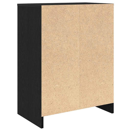 Skoskåp svart ek 57x34x76 cm konstruerat trä