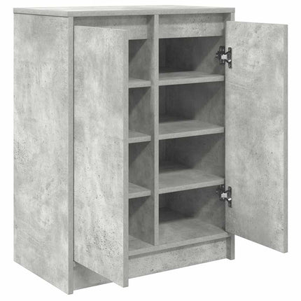 Skoskåp betonggrå 57x34x76 cm konstruerat trä