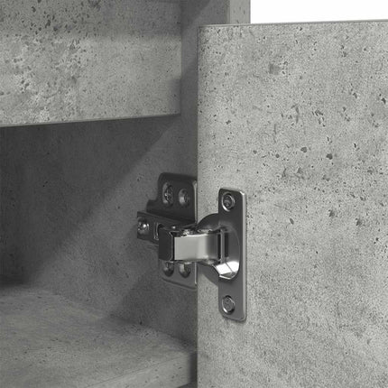 Skoskåp betonggrå 57x34x76 cm konstruerat trä