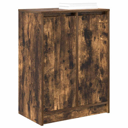 Skoskåp rökt ek 57x34x76 cm konstruerat trä