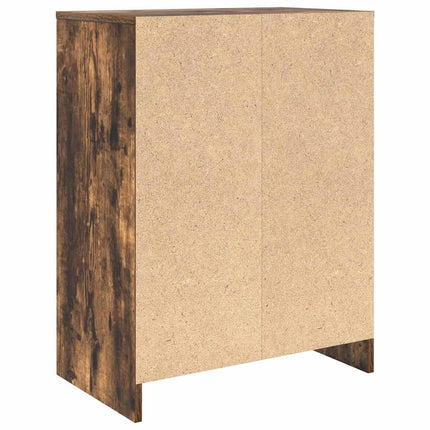 Skoskåp rökt ek 57x34x76 cm konstruerat trä