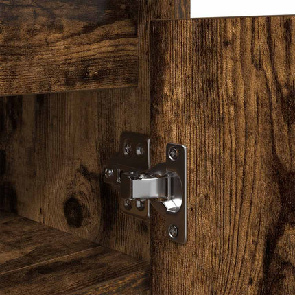 Skoskåp rökt ek 57x34x76 cm konstruerat trä
