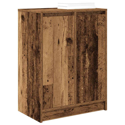 Skoskåp gammalt trä 57x34x76 cm konstruerat trä