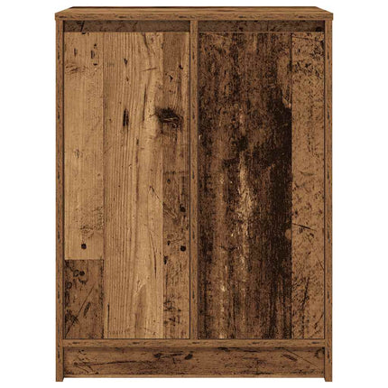 Skoskåp gammalt trä 57x34x76 cm konstruerat trä