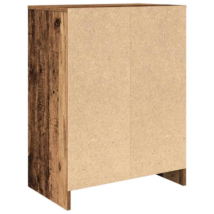 Skoskåp gammalt trä 57x34x76 cm konstruerat trä