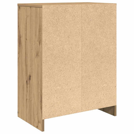 Skoskåp hantverksmässig ek 57x34x76 cm konstruerat trä