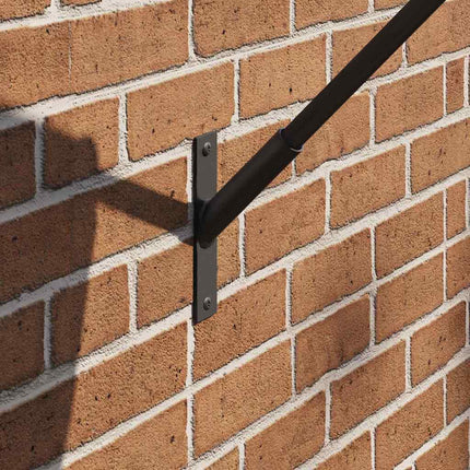 Flaggstångshållare Svart 15 x 3 x 0,35 cm Stål