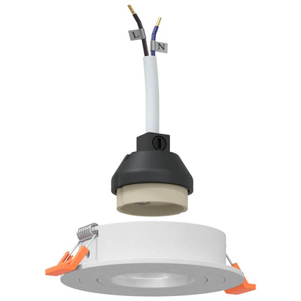 Spotlight 6 st Vit 9 x 9 x 2 cm Aluminium