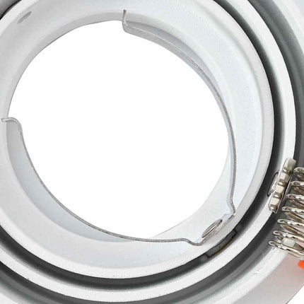 Spotlight 12 pcs Vit 9 x 9 x 2 cm Aluminium