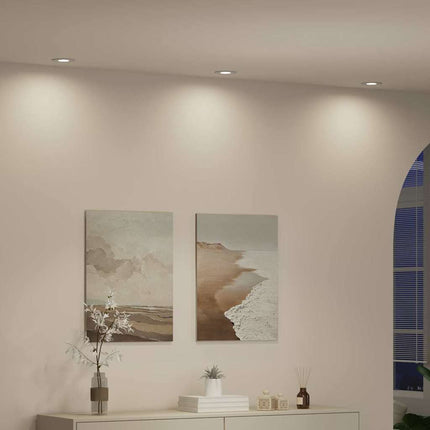 Spotlight 12 pcs Vit 9 x 9 x 2 cm Aluminium