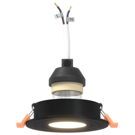 Spotlight 24 pcs Svart 9 x 9 x 2 cm Aluminium