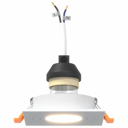 Spotlight 12 pcs Vit 9 x 9 x 2 cm Aluminium