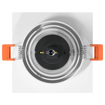 Spotlight 12 pcs Vit 9 x 9 x 2 cm Aluminium