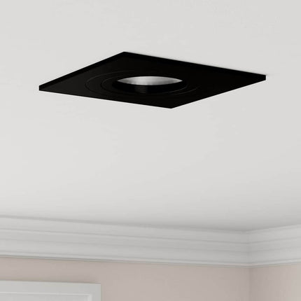 Spotlight 6 pcs Svart 9 x 9 x 2 cm Aluminium