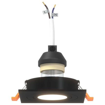 Spotlight 12 pcs Svart 9 x 9 x 2 cm Aluminium