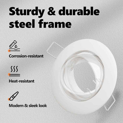 Spotlight 12 st Vit 9 x 9 x 2.5 cm Metall