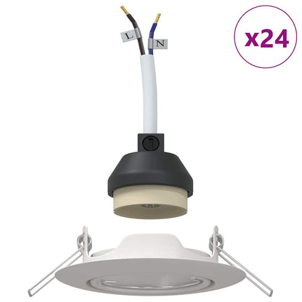 Spotlight 24 pcs Vit 9 x 9 x 2.5 cm Metall