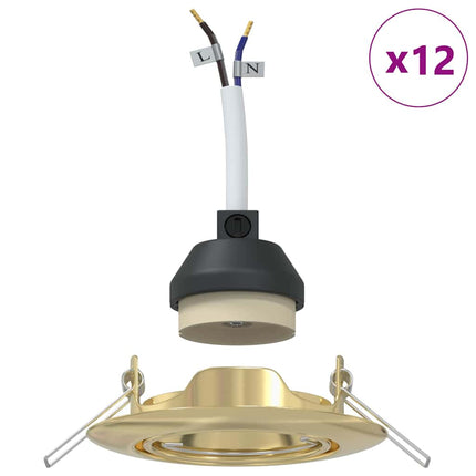 Spotlight 12 pcs Guld 9 x 9 x 2.5 cm Metall