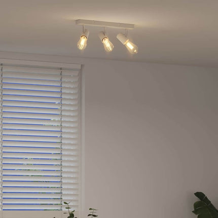 Takspotlight med strålkastare Vit 38 x 6,5 x 11,5 cm Metall
