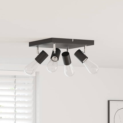 Takspotlight med strålkastare Svart 26,5 x 26 x 11,5 cm Metall