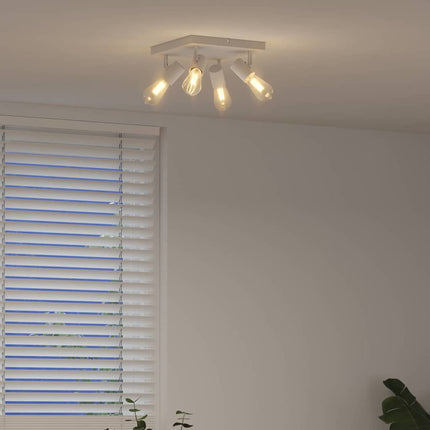 Takspotlight med strålkastare Vit 26,5 x 26 x 11,5 cm Metall