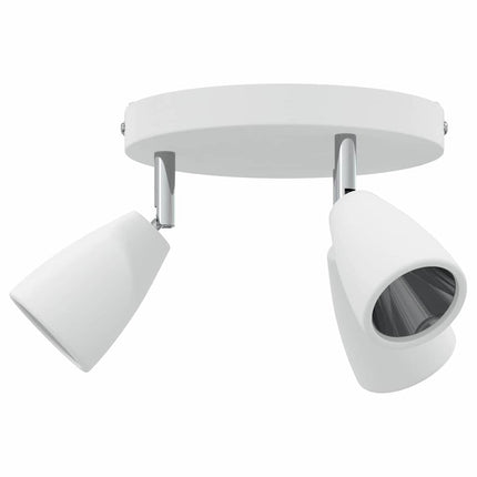 Takspotlight med strålkastare Vit 19 x 19 x 14,5 cm Metall