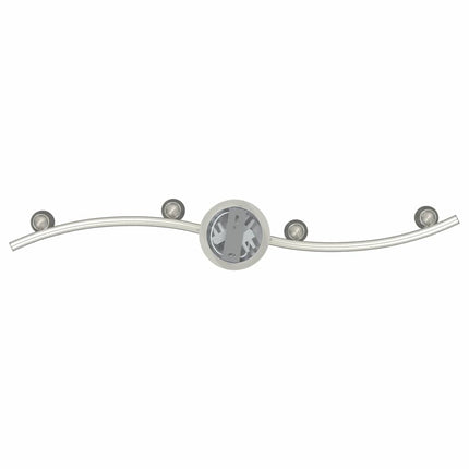 Takspotlight med strålkastare Nickel 61 x 10 x 12,5 cm Metall