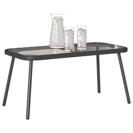 Kaffeebord Svart 90 x 45 x 43 cm konstrotting