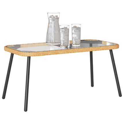 Kaffeebord Brun och svart 90 x 45 x 43 cm konstrotting