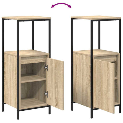 Badrumsmöbelset med låda 3 pcs Sonoma-ek Konstruerat trä