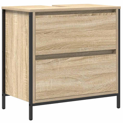 Badrumsmöbelset med hylla med dörr 5 pcs Beige Konstruerat trä