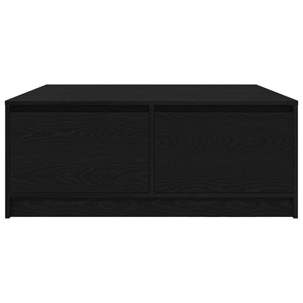 Soffbord med lådor svart ek 100x100x40 cm