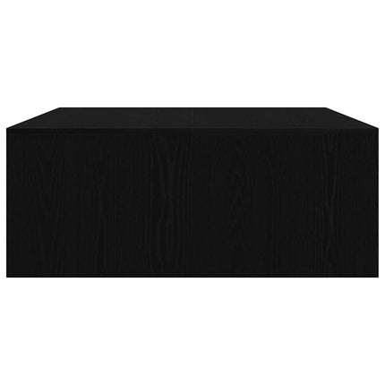 Soffbord med lådor svart ek 100x100x40 cm